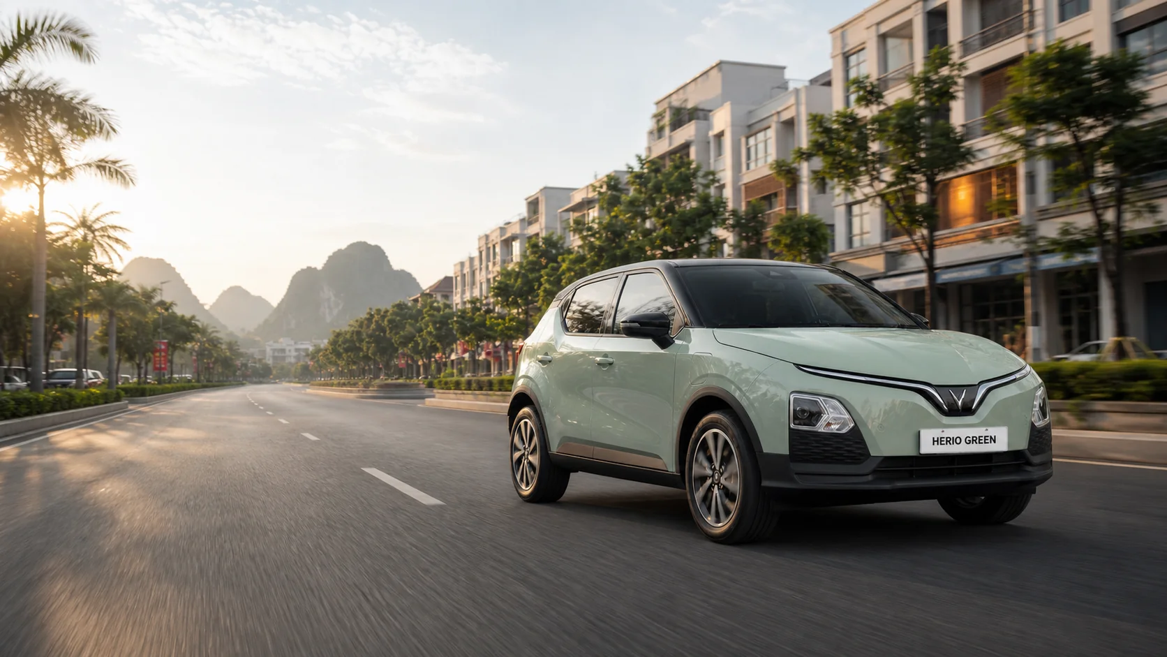 Herio Green di chuyển trong đô thị Ninh Bình