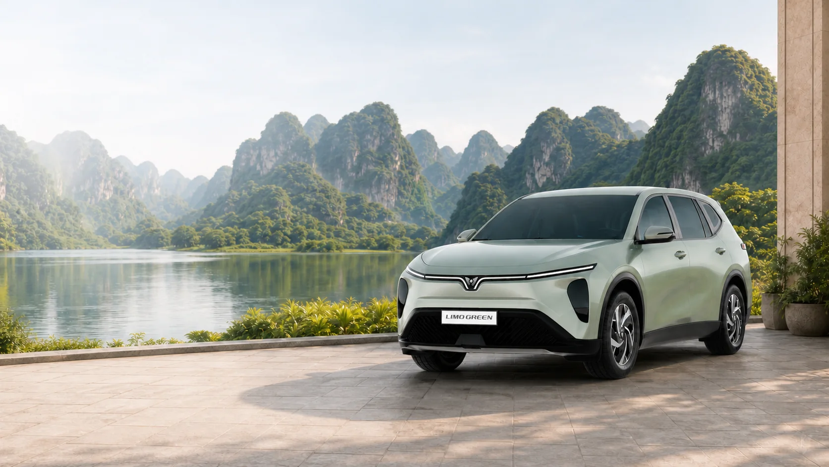 Cụm đèn trước Limo Green