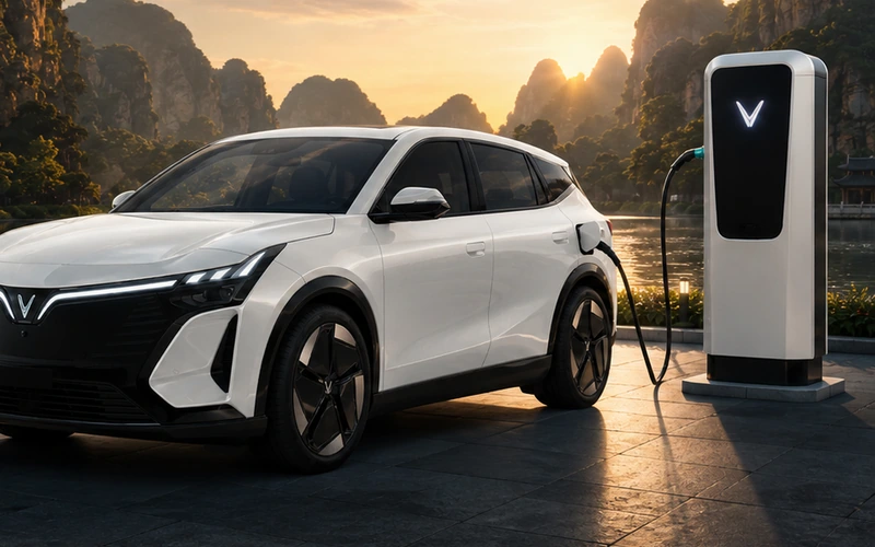 VF 8 All New tại trạm sạc